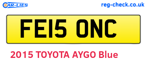 FE15ONC are the vehicle registration plates.