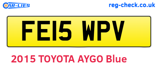 FE15WPV are the vehicle registration plates.