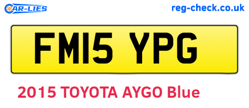 FM15YPG are the vehicle registration plates.