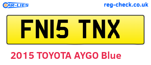FN15TNX are the vehicle registration plates.