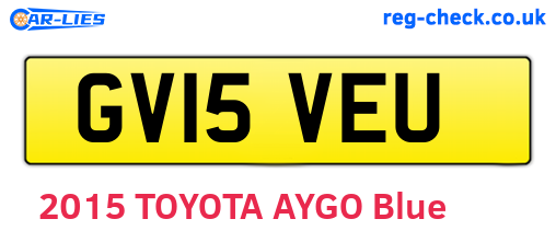 GV15VEU are the vehicle registration plates.
