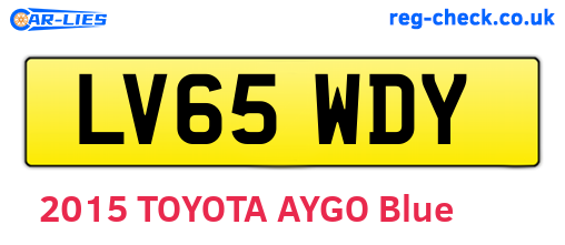 LV65WDY are the vehicle registration plates.