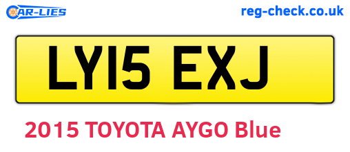 LY15EXJ are the vehicle registration plates.
