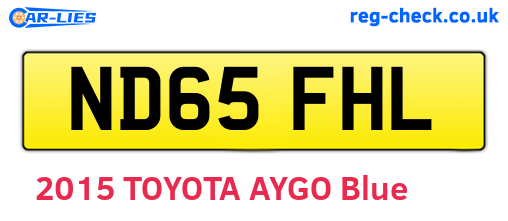 ND65FHL are the vehicle registration plates.