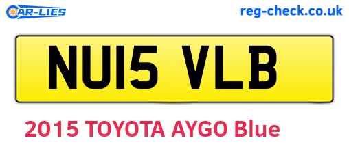 NU15VLB are the vehicle registration plates.