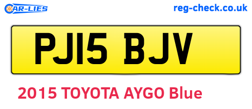 PJ15BJV are the vehicle registration plates.