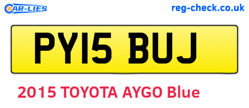 PY15BUJ are the vehicle registration plates.