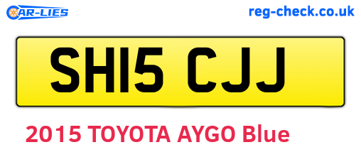 SH15CJJ are the vehicle registration plates.