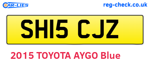 SH15CJZ are the vehicle registration plates.