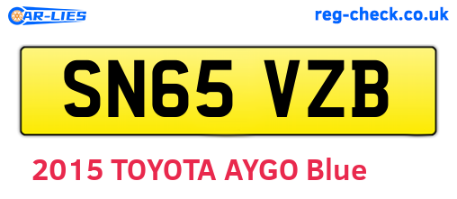 SN65VZB are the vehicle registration plates.