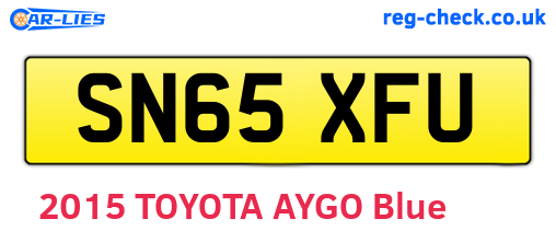 SN65XFU are the vehicle registration plates.