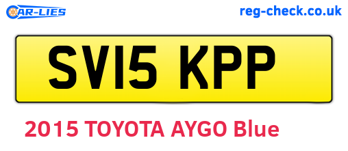 SV15KPP are the vehicle registration plates.