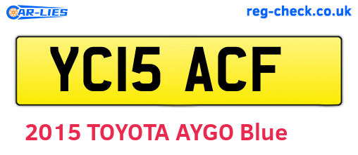 YC15ACF are the vehicle registration plates.