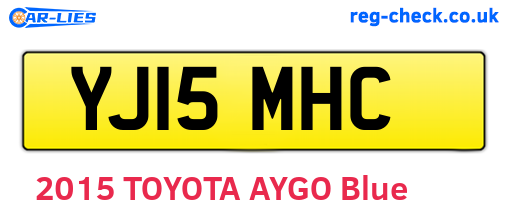 YJ15MHC are the vehicle registration plates.
