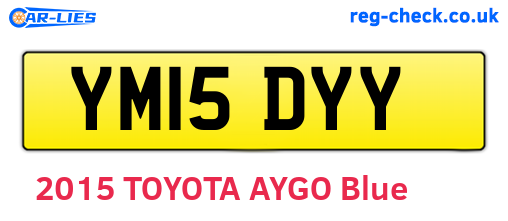 YM15DYY are the vehicle registration plates.