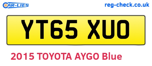 YT65XUO are the vehicle registration plates.