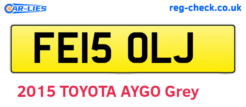 FE15OLJ are the vehicle registration plates.