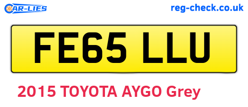 FE65LLU are the vehicle registration plates.