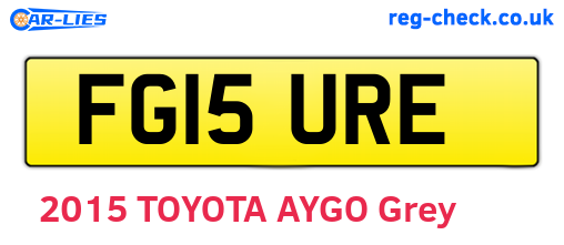 FG15URE are the vehicle registration plates.
