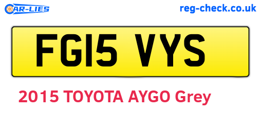 FG15VYS are the vehicle registration plates.