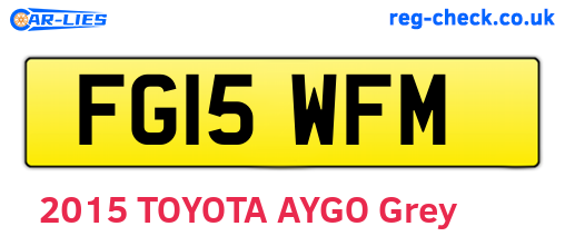 FG15WFM are the vehicle registration plates.