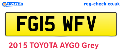 FG15WFV are the vehicle registration plates.
