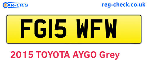 FG15WFW are the vehicle registration plates.