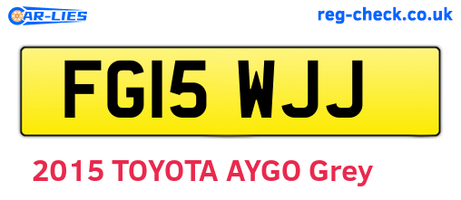 FG15WJJ are the vehicle registration plates.