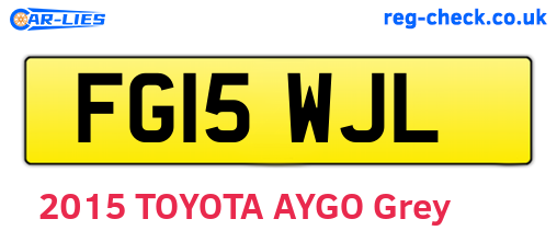FG15WJL are the vehicle registration plates.