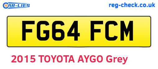 FG64FCM are the vehicle registration plates.