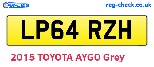 LP64RZH are the vehicle registration plates.