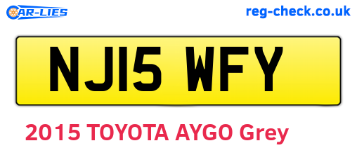 NJ15WFY are the vehicle registration plates.