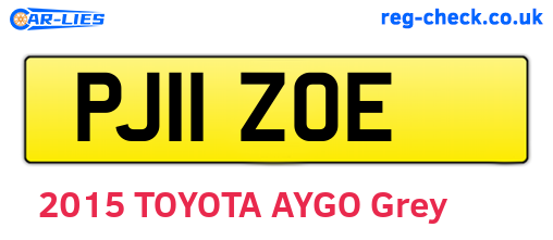 PJ11ZOE are the vehicle registration plates.