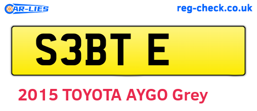 S3BTE are the vehicle registration plates.