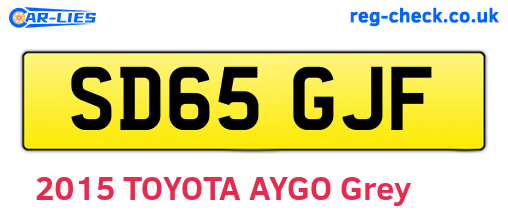 SD65GJF are the vehicle registration plates.