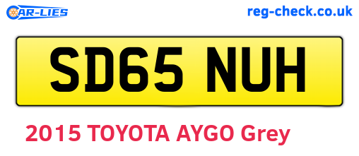 SD65NUH are the vehicle registration plates.