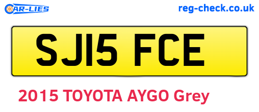 SJ15FCE are the vehicle registration plates.