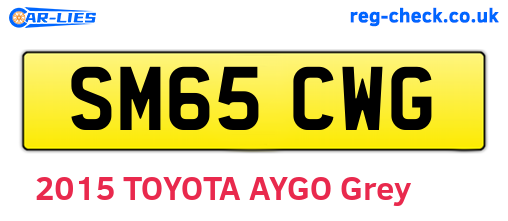 SM65CWG are the vehicle registration plates.