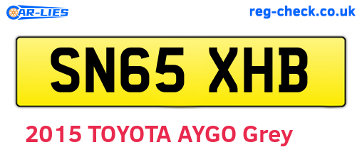 SN65XHB are the vehicle registration plates.