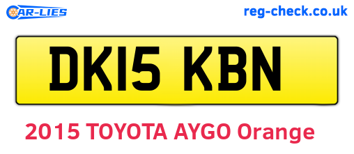 DK15KBN are the vehicle registration plates.