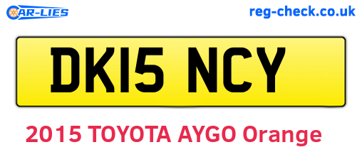 DK15NCY are the vehicle registration plates.