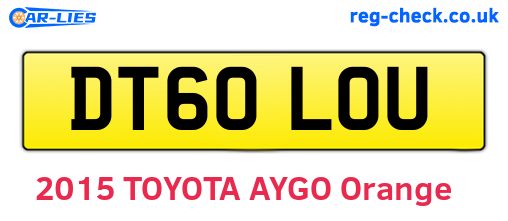 DT60LOU are the vehicle registration plates.