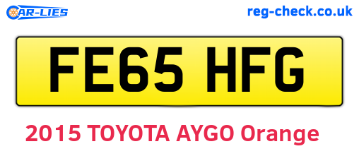 FE65HFG are the vehicle registration plates.