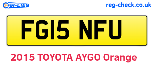 FG15NFU are the vehicle registration plates.