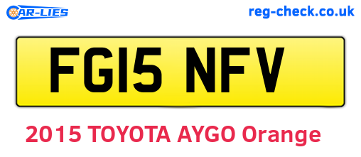 FG15NFV are the vehicle registration plates.