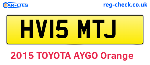 HV15MTJ are the vehicle registration plates.