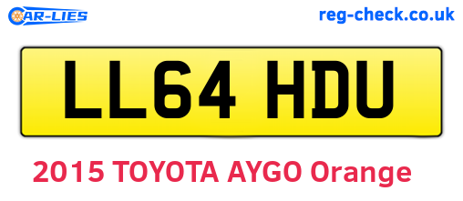 LL64HDU are the vehicle registration plates.