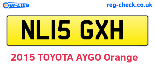 NL15GXH are the vehicle registration plates.
