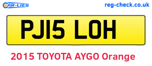 PJ15LOH are the vehicle registration plates.