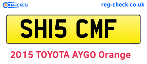 SH15CMF are the vehicle registration plates.